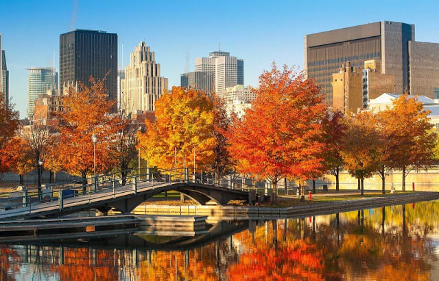 Cenário típico de outono em Montreal Cenário típico de outono em Montreal