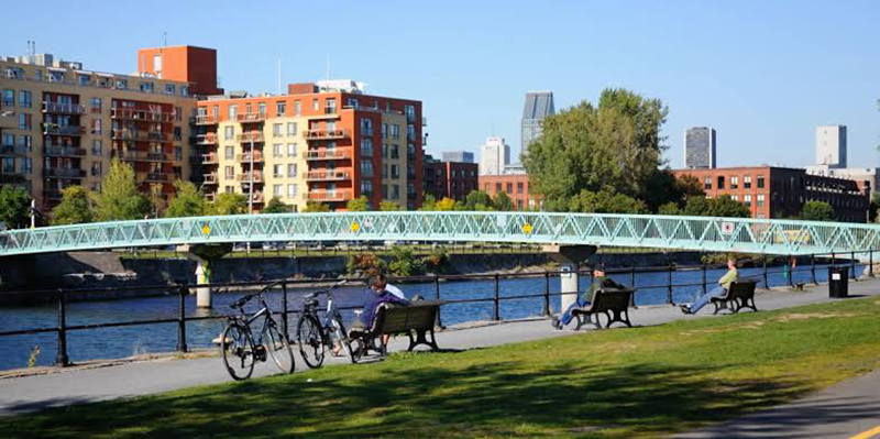Vista do Canal Lachine em Montreal Vista do Canal Lachine em Montreal